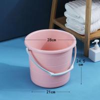 粉色 小号无盖款[儿童户外] 小水桶塑料桶小号家用提水桶装水桶加厚彩色带盖收纳桶儿童玩具桶