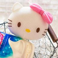 白色KT 浴球 韩式卡通可爱沐浴球洗澡巾沐浴花儿童洗澡浴花男女搓澡球打泡泡器