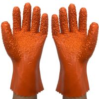 止滑手套 908型号 1双(体验装) 冬季保暖止滑防水杀鱼全浸塑耐油耐酸碱耐磨钢丝绳大颗粒橡胶手套