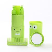 绿色5件套 旅行套装洗漱用品洗漱杯牙刷盒便携出差旅游分装瓶空瓶洗漱包洗护