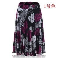 1号 均码 长60厘米腰围1.8-3尺 中老年人广场舞服装夏女大摆松紧中高腰半身裙中年妇大码跳舞裙子