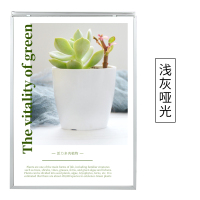 浅灰哑光 [20mm厚]21.3X30cm[A4纸专用 前开启式铝合金海报框A3大相框画框电梯广告框A4营业执照框架挂墙