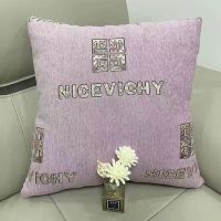 田字格-粉 45*45[单独套子]不含枕芯 雪尼尔绣花抱枕腰枕汽车沙发床头枕提花办公室靠垫