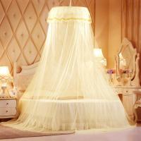 公主梦黄 1m(3.3英尺)床 圆顶吊顶蚊帐加大空间欧式吊帐双人床1m/1.5/1.8/2m床通用