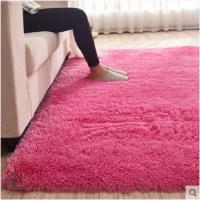 长毛玫红色-4P3 40*60cm(小门垫地毯) 加厚地毯卧室客厅茶几床边飘窗榻榻米房间满铺少女心毛毯脚垫地垫