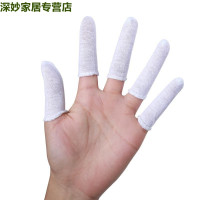 白色纯棉布指套(均码)10只装 棉质布手指套防护加厚耐磨劳保护指套全棉打磨工业透气汗布指头套