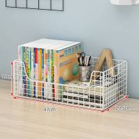 草葱白 电脑桌下置物架书本收纳工位放包神器学生放书教室用可移动小推车