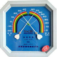 1个普通型(不带证书复印件) 武强温湿度表工业机械表实验室室内高精度壁挂温度湿度计环保包检