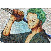 索隆马赛克木质拼图 索隆马赛克拼图1000片木质成人益智儿童动漫海报玩具海贼王