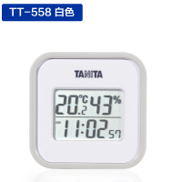 灰色 TANITA电子数显温度湿度计多功能高精度家用计时室内