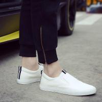 白色 39 小白鞋一脚蹬皮鞋英伦白色男士休闲鞋豆豆鞋乐福鞋青年社会小伙鞋