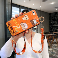 苹果6Plus/苹果6S Plus[橙猫咪]+送斜挎挂绳 适用于iPhone6plus苹果6splus手机壳。爱心A16