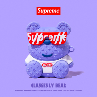 AirPods 3/3代[花纹 紫色小熊]送挂钩★液态硅胶★不掉盖 airpodspro保护壳airpods3保护套ai