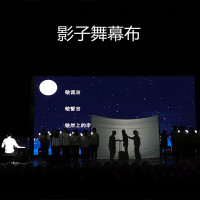 白布2.2米高X2米长 皮影戏ins拍照白布影子舞幕布人影表演手影舞台剧灯光投影背景布