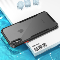 苹果X[炫酷黑]真气囊防摔√升级全包镜头保护 酷薄玩苹果x手机壳液态硅胶苹果xr手机套镜头全包气囊防摔iphonex手机