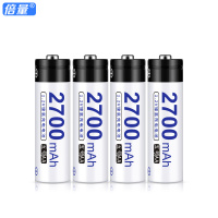 5号充电电池5号电池2700MAH大容量玩具相机KTV话筒五号镍氢电池4节装可以冲电的电池可替代1.5v锂电池