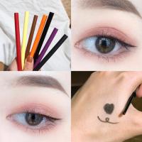 []#黑色 经典百搭 眼线液笔极细防水持久不晕染下睫毛速干彩色棕jillleen