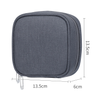 灰色 电源收纳包充电器收纳盒苹果笔记本电脑手机充电线数据线保护袋耳机包U盘优盘U盾收纳袋子鼠标保护套便携