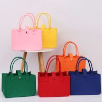 不带配饰空袋(颜色联系客服备注) 30*20*18cm 毛毡包卡通回礼手提袋百日宴周岁礼盒儿童生日创意实用宝宝满月礼