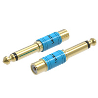 6.5转av莲花母头6.35mm公转RCA转换器调音台功放转接线音频线音箱音响线电钢琴话筒麦克风转接头插头接头