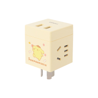 布丁狗-黄 三丽鸥一转二带USB魔方插座转换器玉桂狗可爱排插
