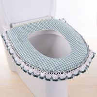 1只 千鸟绿 马桶垫坐垫家用坐便垫加大四季通用坐便套可水洗拉链式夏季马桶圈