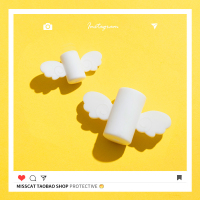 白色天使保护扣 苹果数据线保护套手机充电器保护头耳机绕线缠绕绳保护线11专用套