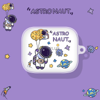 一加Buds Pro[气球 紫色宇航员]送挂钩★透明软壳★不发黄 一加budspro保护套oneplusbudspro保