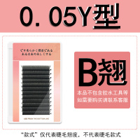 浓密款 8mm Y型C翘网状yy爱情自动一秒磁性开花假眼睫毛自然浓B0.05