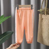 4332桔色 80码 防蚊裤女宝夏季儿童薄款休闲裤女童裤子宽松灯笼裤松紧带洋气男孩