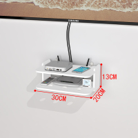 简易30CM[无痕钉] 客厅机顶盒置物架墙上路由器架子装饰隔板WiFi投影仪架免打孔挂墙