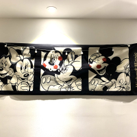 横幅 150*50cm ins复古胶片风格米奇背景布 卡通卧室玄关竖版挂画宿舍布置装饰布