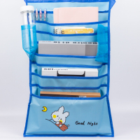 蓝色 晚安兔[送绕桌绳] 挂书袋初高中生大容量书桌收纳创意多功能放书课桌神器学生书挂袋书袋收纳学生书桌挂袋侧旁置物架书本