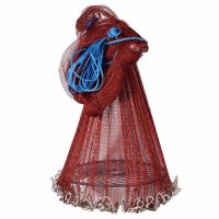 加重通心[钢坠款] 无飞盘-无赠品-儿童款 大飞盘式手抛网手撒网易抛易撒网旋网傻瓜渔网打鱼网自动捕鱼神器