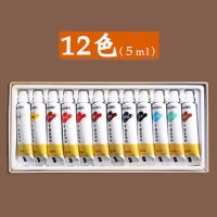 12色5ml 单盒无赠品 中国画颜料大容量12色套装24色初学者国画工具套装全套工具箱