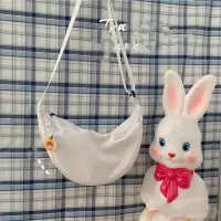 白色[普通款无礼物] 韩国ins风帆布包扎染饺子包少女学生小包包ulzzang日系原宿斜挎包
