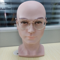 L30-101 男士假人头公仔头VR眼镜假发帽子头盔展示道具头模PVC材质模特头