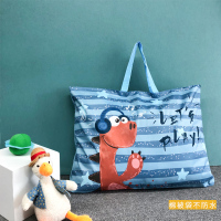 橘棕可爱龙 中号 47*40cm[适合小枕头/薄衣物⭐收藏加购送姓名牌] 幼儿园被褥专用袋装被子的手提袋子牛津布儿童衣服