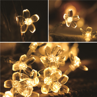 暖光6米40灯-电池款 长亮+闪烁-两模式 天幕帐篷装饰灯营地露营氛围灯串挂式野营户外太阳能电池usb串灯