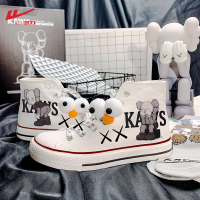 回力高帮白捂脸 送公仔送鞋带 35 偏大一码 芝麻街联名高帮帆布鞋男Kaws鸳鸯爆改涂鸦情侣百搭板鞋女休闲