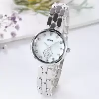 白色 DRVIN女士手表 星空面女款时尚高档品牌金属带石英手链手表