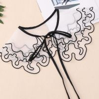 黑色云朵 复古披肩假领子女春夏百搭花边系带搭配上衣连衣裙装饰领片假衣领