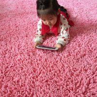 粉红色 40*70厘米 加密毛毛虫雪尼尔地垫客厅卧室全铺茶几垫阳台垫地毯床前垫浴室垫