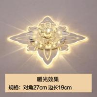 3w高亮暖光 暗装(开孔5-11cm) 水晶过道灯走廊灯led天花射灯阳台入户灯吊顶筒灯七彩玄关灯孔灯