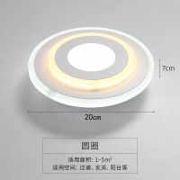 圆圈(直径20CM) 简约走廊灯过道灯入户玄关灯家用进门明装暗装北欧led阳台吸顶灯