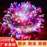 八彩 电池款-5米50灯 户外七彩闪光灯小彩灯闪灯串灯满天星婚庆圣诞过年结婚房间装饰灯