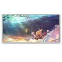 黄金梅丽号 30*60cm 尺寸偏小哦 白色(35mmPS框+油画布) 独立 海贼王挂画装饰画二次元动漫周边壁画卧室客厅