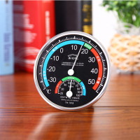 [黑色款]单个[送粘钩] 车载时钟温度湿度计气温汽车用品中控表钟车用精度车内时间室内