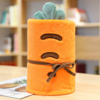 胡萝卜 [毛毯80*100cm] 卡通空调毯办公室家用可爱儿童法兰绒毛毯夏季薄款小被子午睡盖毯