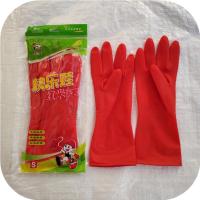 红米L号 3双 快乐娃迷你牛筋乳胶刷锅橡胶家务防水洗碗插秧印染胶皮手套保洁手
